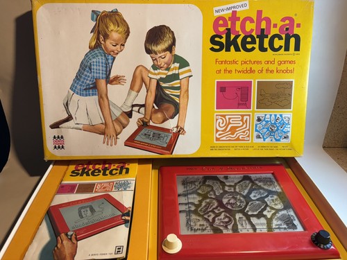 Vintage 70s etch sketch - vintage, a