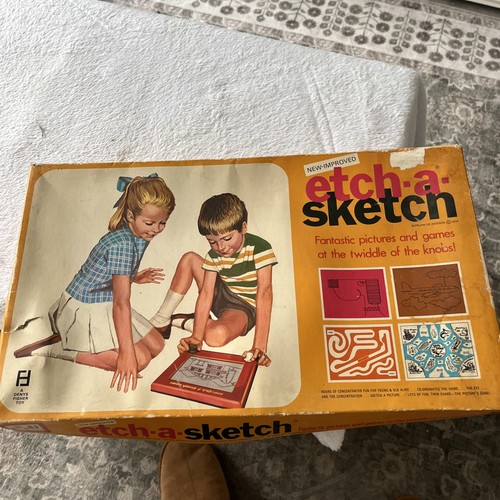 Vintage etch sketch - , etch-a-sketch