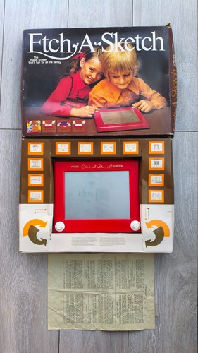 Vintage etch sketch boxed - a,
