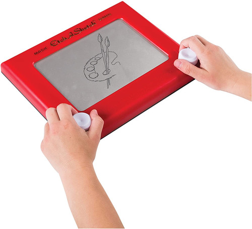 Etch sketch classic drawing - a,