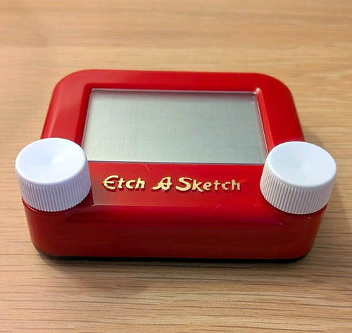 Etch sketch classic drawing - a,